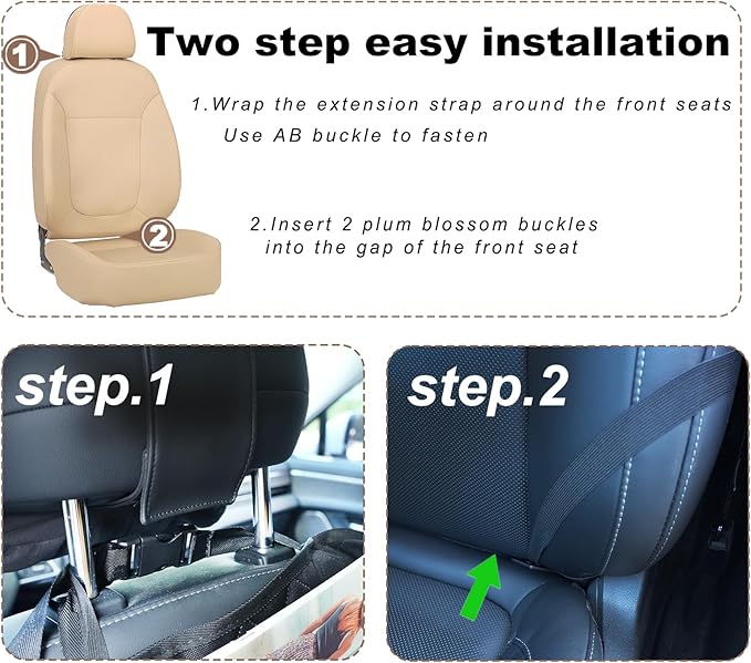 XDV Car Seat Organizers,Multi-functional Back Seat Protectors, Storage Pouches, Child kicking prevention and Tray Holders Kick Mats Back (for Cars, Kids,and Rear Seats) (Black, 2 Pack with Food Tray)