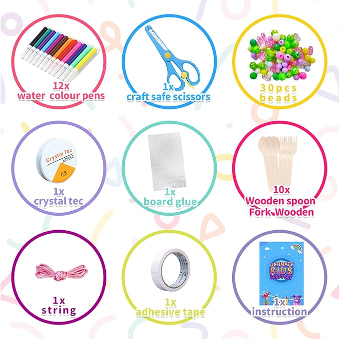 Itopstar Topstar 3000 Kids Arts and Crafts Supplies Ultimate Crafting Supply Set in Portable 3 Layered Plastic Art Box All in One for Craft Arts and Crafts