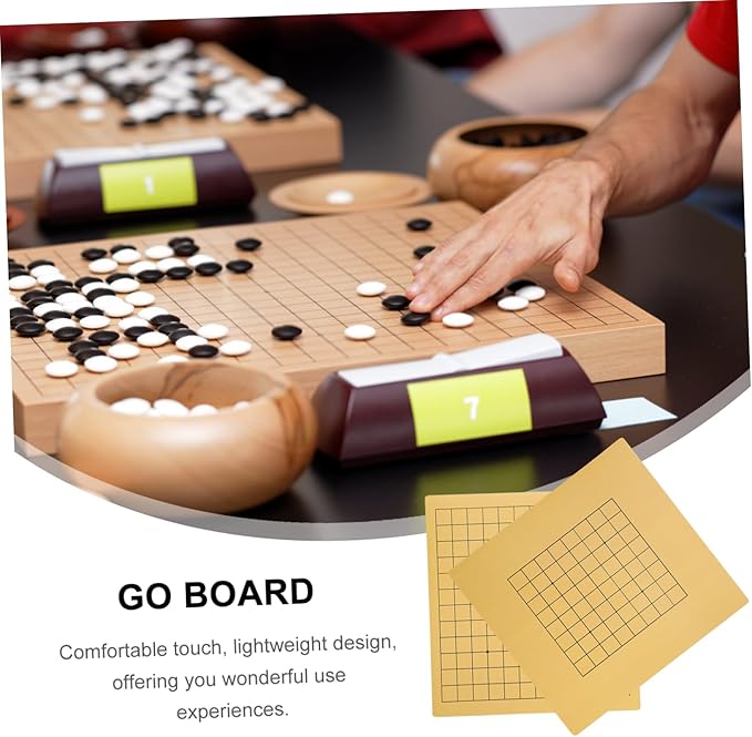 UPKOCH 2Pcs Wooden Go Chess Board Educational Go Game Board Lightweight Portable Design Craftsmanship for Enhanced Patience and Thinking Skills for Home