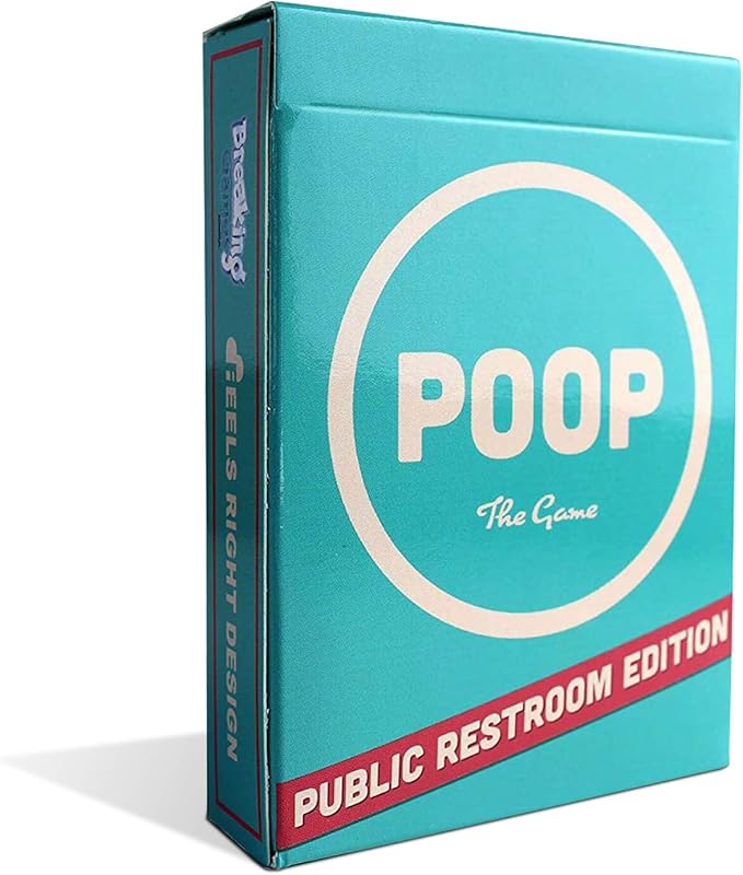 Breaking Games Poop The Game - Hilarious and Family-Friendly Card Game for Kids Ages 6 and Up - Perfect for Game Night and Parties - 2-5 Players (Public Restroom Edition)