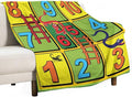 60 x 80 Inches Flannel Throw Blanket Snakes and Ladders 10 Steps Board Game Birthday Present for Men Women Winter Holiday Soft Blankets for Bedding Sofa