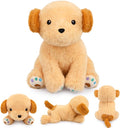 Weighted Dog Plush,Weighted Dog Stuffed Animals,Cute Labradoodle Stuffed Puppy Plushie Pillow - Cute Plush Toy Gifts for Kids,9.8 Inch, 0.8 Lbs