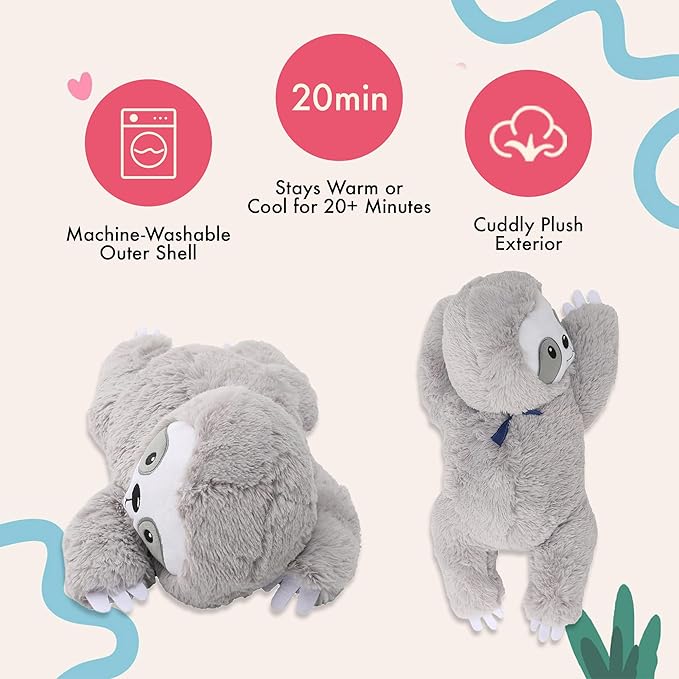 Lilly's Love Heatable & Coolable Lavender Scented Weighted Stuffed Animal - Microwavable Heatable Pad for Kids & Adults - Machine Washable Plushie - Calming Stuffed Animal for Anxiety