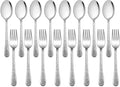LIANYU 16-Piece Kids Silverware Set, Includes 8 Kid Spoons, 8 Kid Forks, Stainless Steel Toddler Utensils Children Flatware Set, Child Preschooler Cutlery Set, Dishwasher Safe