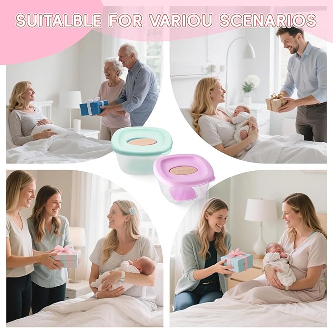 12 Pack Baby Food Storage Containers 4 oz, Baby Silicone Food Jars with Ventilation Valve, Snack Containers with Leak Proof Sealing Lid Microwave Safe, Suitablefor Nurseries, Schools and Travel