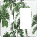 Outlet Covers Palm Trees Tropical Green Plant Palm Leaf 1 Toggle 1 Rocker Combination Decorative Wall Plate Electrical Switch Plates Light Switch Cover Plate For Bed Room Bathroom Decor