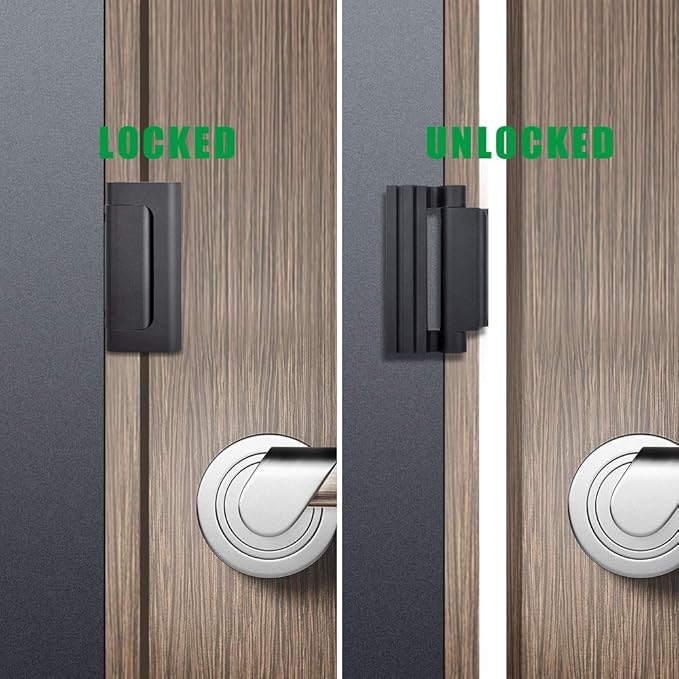 Home Security Door Lock Child Proof Door Reinforcement Lock for Kids Safety Withstand 800lbs Metal Door Lock Security Front Child Safety Door Latch Lock Top High Security Door Locks for Interior Lock