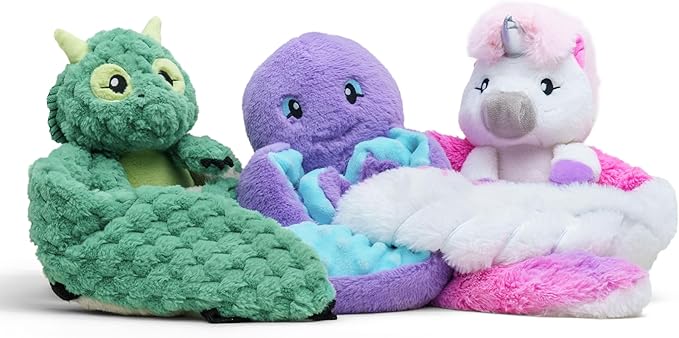 HUGIMALS Hugarounds Echo the Unicorn 2.5 lb Microwaveable Weighted Plush Neck & Shoulder Wrap | Soothing, Comforting Hugs for Self-Care & Relaxation | Unscented for Ages 2+