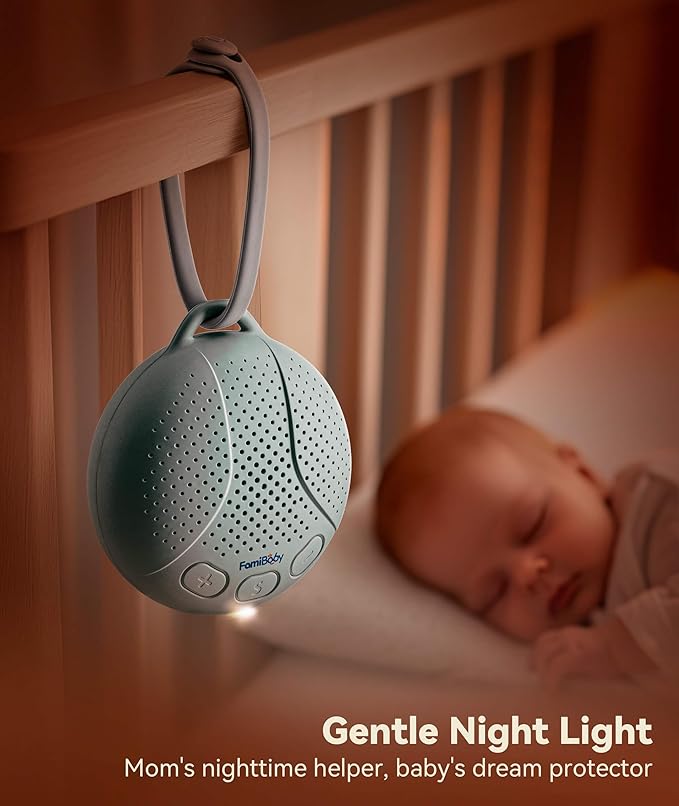 White Noise Machine for Babies and Kids - Baby Sleep Soother | Portable Sound Machine with Night Light for Nursery | 16 Soothing Sounds | Shush | Travel | Registry Gift | Baby Shower