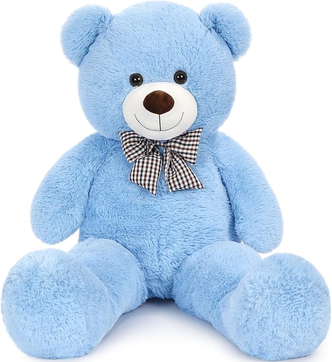 MaoGoLan Giant Teddy Bear Plush Toy - Ultra Soft & Cute Large Stuffed Animal 39 inches, Perfect for Baby Showers, Birthdays, Valentine Day Gifts (Kids, Couples, Family),Blue