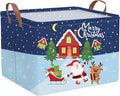 Rectangular Christmas tree Basket,Nursery Hamper,Waterproof and foldable Tree Basket Baby Storage Bin,Toy Organizer,Boy and Girls Christmases Room Decor(Christmas)