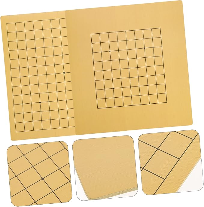 UPKOCH 2Pcs Wooden Go Chess Board Educational Go Game Board Lightweight Portable Design Craftsmanship for Enhanced Patience and Thinking Skills for Home