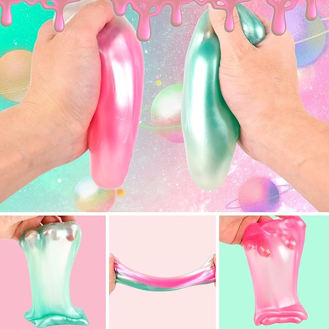 120 Pack Galaxy Slime Kit, Mini Bulk Slimes, Smooth & Soft, Slime Party Favors, Goodie Bag Stuffers, Valentines Day Gifts for Kids, Classroom Exchange Prizes, Stress Relief Toys for Girls Boys 8-12