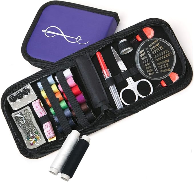 CraftLab Sewing Kits Mini Travel Sewing Kit - Portable Emergency Set with Needles, Thread, Scissors