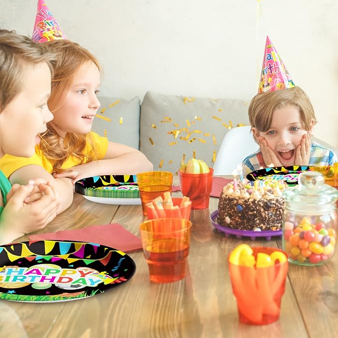 Sports Party Plates Napkins Sports Happy Birthday Party Tableware Baseball Football Soccer Basketball Rugby Disposable Paper Plates Napkins for Boy Birthday Decoration Supplies Favors 24 Guests