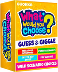 QUOKKA 4-Pack Card Game – 2000+ Hilarious Questions – Funny Family & Party Board Games for Kids, Teens, Adults – Travel, Pop Culture, Daily Life & Situations – What Would You Choose Challenges Ages 8+