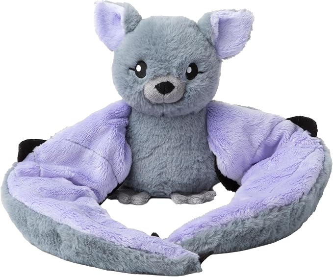 HUGIMALS Hugarounds Berkeley the Bat 2.5 lb Microwaveable & Freezable Weighted Plush Neck & Shoulder Wrap | Soothing, Comforting Hugs for Self-Care & Relaxation | Unscented for Ages 2+