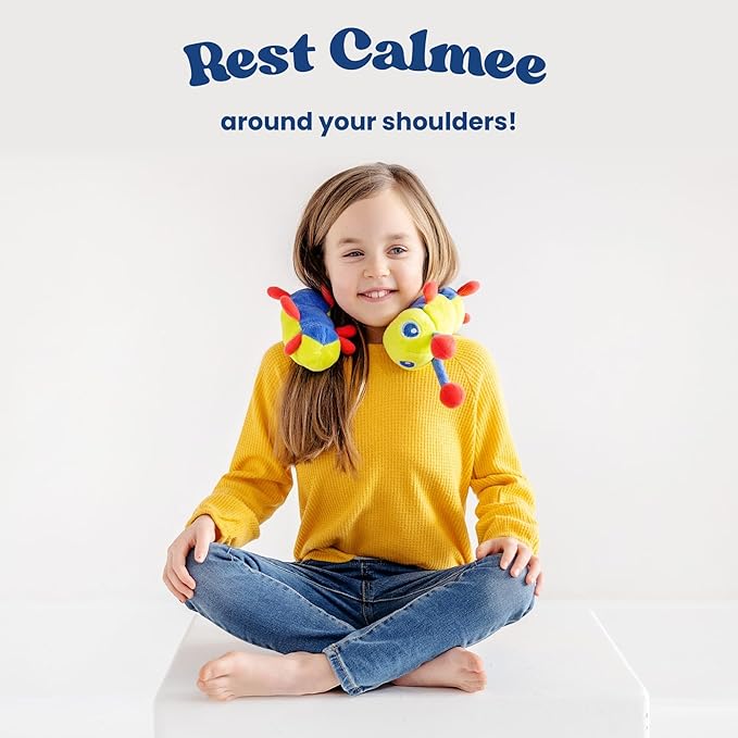 Calmee the Caterpillar Weighted Sensory Plush Toy for Kids, Breathing Exercise & Calming Tool for Focus and Emotional Regulation, SEL Mindfulness Toy for Home & Classroom. Soft, Durable, & Washable.