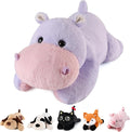 meowtastic Hippo Weighted Stuffed Animals - 28 Inch 5.0 Pounds Weighted Plush Hippo Stuffed Animals - Large Toys Pillow - Cute Plush Toys Gifts for Kids & Adults (28" 5.0 lbs)