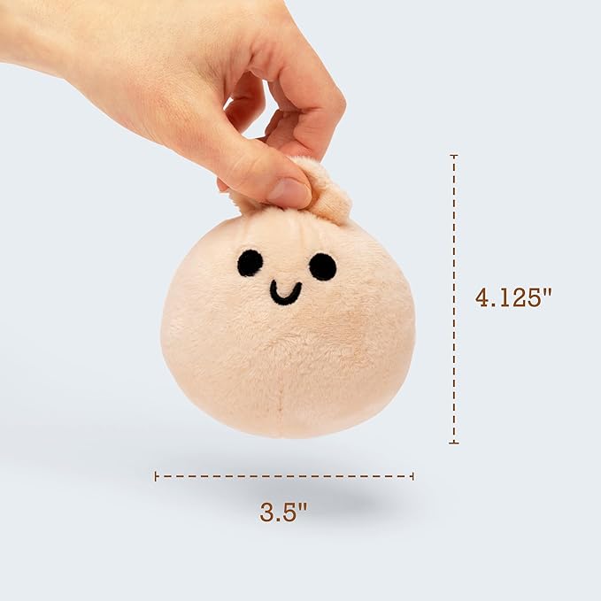 WHAT DO YOU MEME? Emotional Support Dumplings by Relatable, Cuddly Stuffed Animals and Plushies Set, Small Gifts for Mom, Includes 5 Dumplings Plush Toys with Carrying Basket, for Mom