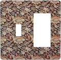 Outlet Covers Vintage William Morris Floral Plants 1 Toggle 1 Rocker Combination Decorative Wall Plate Light Switch Cover Plate Electrical Switch Plates for Bedroom living Room Decor