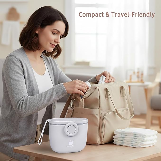 Termichy Baby Formula Dispenser, Portable Milk Powder Dispenser Container with Carry Handle and Scoop for Travel Outdoor Activities with Baby Infant, 8.8OZ, 0.55LB, 250g, 500ml