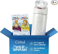 Cirkul 16oz Luxe Leopard StrawSip Flip Stainless Steel Water Bottle - Double Walled Vacuum Insulated Bottle For Kids and Teens with Flavor Cartridge Included, No Sugar, Zero Calories (Caffeine Free)