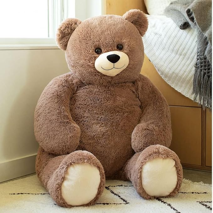 Vermont Teddy Bear Giant Teddy Bear Stuffed Animal | 4 Foot Teddy Bear Plush Toy | Emotional Support Plush for Baby Shower Decorations for Kids and Adults | Crafted in the USA