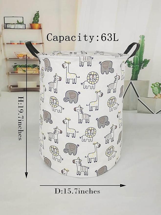 MAIZMZ Kids Hamper Baby Storage Bins Gift Toy Box Organizer Nursery Waterproof Laundry Basket Large Canvas Collapsible Chest for Boys Girls Bedroom Closet Shelf Room Decor
