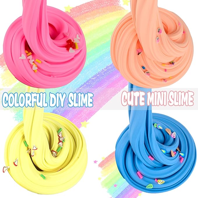 Butter Slime Kit 35 Pack, Christmas Mini Slime Party Favors for Girls Boys, Soft and Non-Sticky, Goodie Bags Stuffers, Classroom Reward, Bulk Slimes, Stocking Fillers for Kids