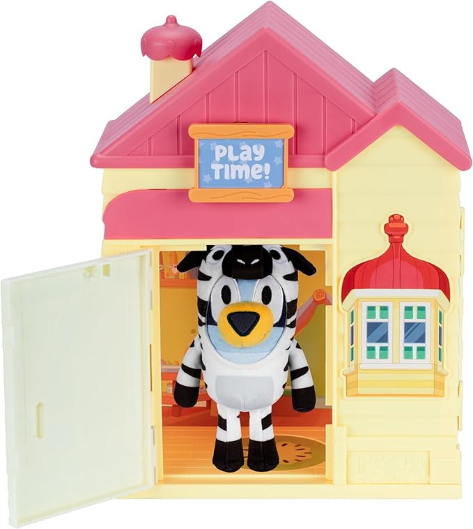 Bluey’s Play Date Plush Surprise Toddler House Playset, Durable Toy House with Exclusive Cuddly Stuffed Toy, Immersive House Toys for Kids of Ages 3+