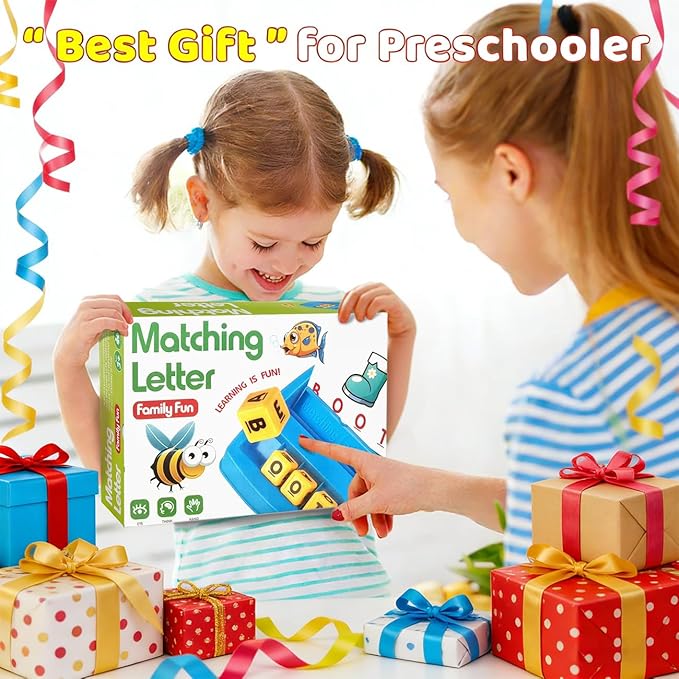 NARRIO Educational Toys for 3-5 Year Old Girls Gifts, Matching Letter Game Preschool ABC Learning Toys for Kids Ages 4-8 Years, Christmas Birthday Gifts for Toddler Toys Age 2-4