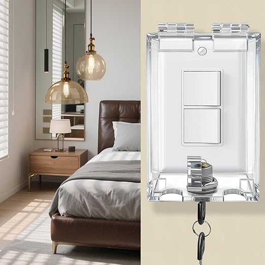Light Switch Guard Cover, Child Safety Switch Plate with High-Strength PVC Fully Enclosed Design, Baby Proof Outlet Covers Prevent Accidental On/Off by Kids (1 Pack)”