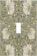 William Morris Pimpernel Flowers Plant Floral Decorative Light Switch Cover 1 Gang Single Toggle Device Electrical Faceplate Switchplates Decorator Outlet Wall Plate for Farmhouse Living Room Decor