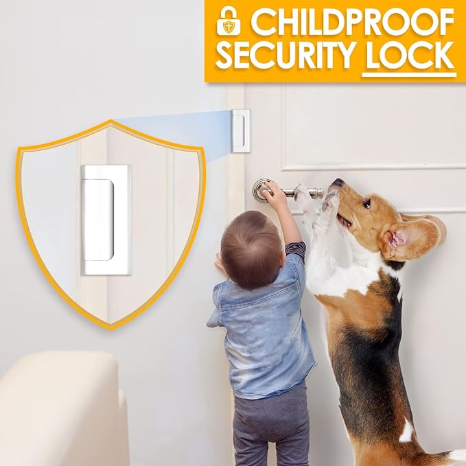 Door Lock Home Security Door Lock Security Door Reinforcement Lock Metal Door Locks for Kids Safety Proof Front Door Child Safety Lock Top Door Latch Lock Extra High Security Door Locks Interior Lock