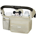 Universal Stroller Organizer with Insulated Cup Holders,Large Capacity Non-Slip Stroller Caddy Bag Fits for Uppababy/Doona/Jogger/Britax/Mompush/BoB with Anti-Sag Hard Bottom and Wet Wipes Pocket