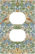 William Morris Strawberry Thrush Birds Vintage Floral Flowers Plant 1 Gang Electrical Duplex Outlet Covers Receptacle Light Switch Cover Decorative for Country Bedroom Home Living Room Décor
