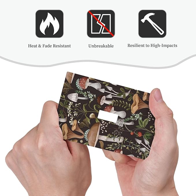 Black Retro Vintage 70s 60s Boho Hippie Mushroom Fungus 1 Gang Single Toggle Outlet Light Switch Wall Plate Outlet Cover Botanical Floral Plant Electrical Faceplate Decorative Switchplate