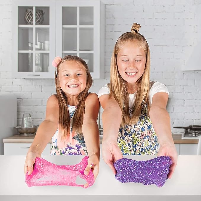 Original Stationery Slime Making Kit - Multicolor, Glow-in-The-Dark, Bubble Gum Scent - DIY Unicorn Slime Kit with Glitter & Clay Add-Ins - Holiday Activity & Birthday Gift for Kids Ages 7+