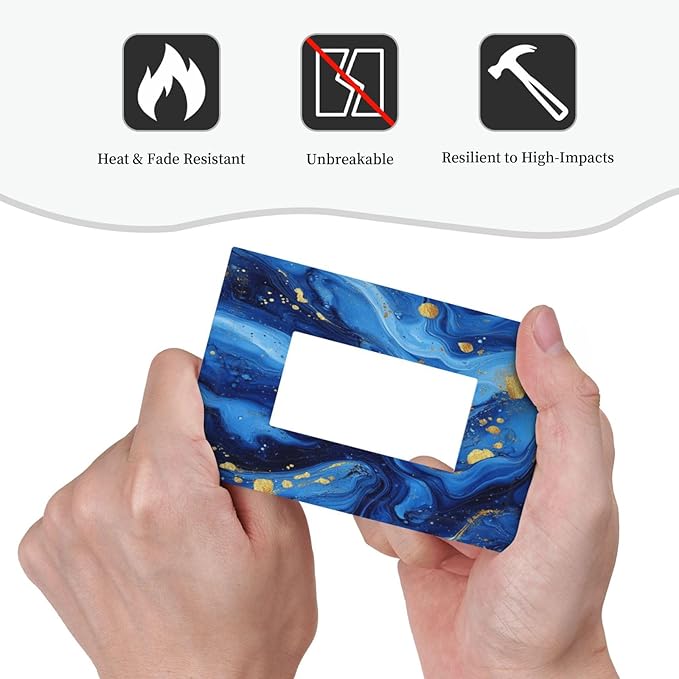 Outlet Covers Navy Blue Gold Marble Abstract Luxury 1 Gang Single Rocker Light Switch Cover Plate Decorative GFCI Wallplates Socket Cover Electrical Switch Plate Covers for Bathroom Home