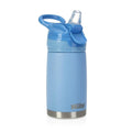 Nuby Thirsty Kids No Spill Flip-It Reflex Stainless Steel Travel Cup or Water Bottle - 10 Oz - 18+ Months - Blue - Back to School Essentials,(Pack of 12)