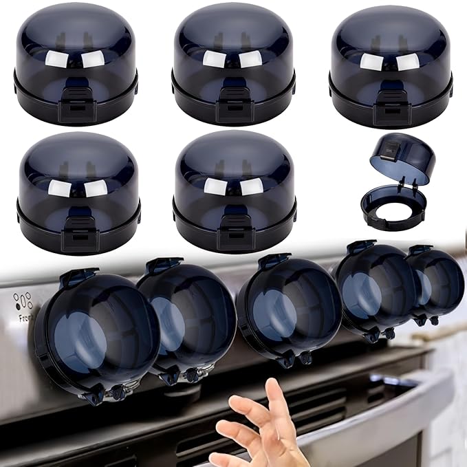 5PCS Stove Knob Safety Covers, Gas Stove Knob Locks Covers, Oven Knob Covers for Child Safety, Baby Child Proof Knob Locks Covers for Stove Handle Oven Gas Burners for Kids Pets(XL)