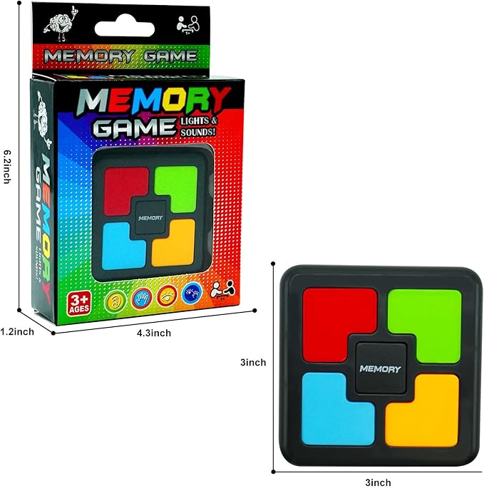Gelabur Handheld Memory Games for Kids Ages 4-8, Light Up Electronic Toys, Car Travel Board Games for Kids,Birthday Gifts for 3-12 Year Old Boys