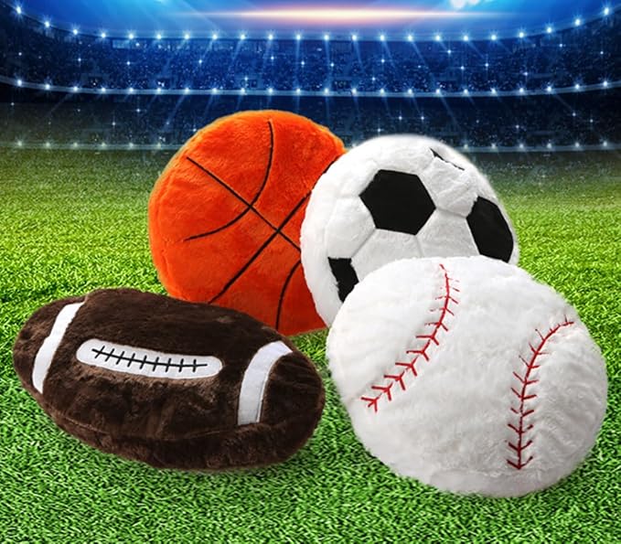 18inch Baseball Plush Pillow Soft Fluffy Stuffed Throw Pillows Toy Durable Baseball Plush Toys,Home Decor Cushion,for Kids Boy Girls Children Sports Toy Gift (Baseball)