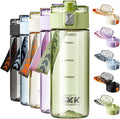 TKK Sports Water Bottle, 17oz Tritan Kid Jug with Leak Proof Lid & Handle Strap & Built-In Infuser - BPA-Free, Easy-Clean Design for Gym, Office & Outdoor Travel, Light Green