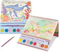 Cavnewt Watercolor Coloring Books for Kids Ages 4-8, Mess Free Watercolor Painting Book, Paint with Water Books for Toddlers, Travel Activities Arts Party Favors Birthday Gifts for Kids Girls & Boys