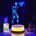Basketball Night Light for Kids, Basketball Gift for Sports Players Fans, Decor Bedside Lamp for Bedroom/Office, 5 Buttons and Remote Control 14 Colors, Timer, Dim, Independent Warm White Lamp Base