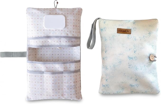 HAMUR Baby Diaper Bag Organizer – Travel-Friendly, Compact & Foldable | Stroller Pouch for Newborn Essentials – Must-Have for Boys & Girls (Solid Green)