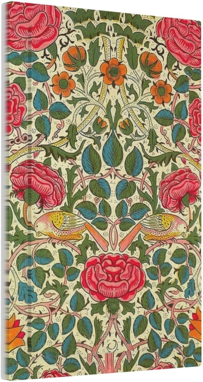 William Morris Roses Floral 1 Gang Light Switch Cover Electrical VintageTulip Flower Plant Bird No Device Wall Plate Switchplates Decorative for Country Bedroom Kitchen Living Room Decor