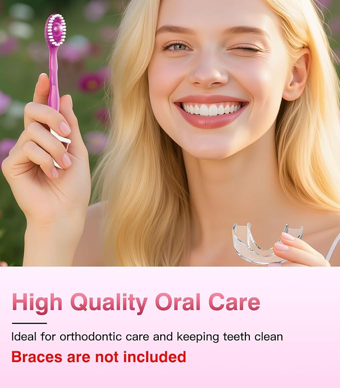 12 Pack 5 in 1 Disposable Mini Toothbrushes with Toothpaste, Floss, Pick & Tongue Scraper, Individually Wrapped, Portable Toothbrush Travel Set for Kids Adults, Sakura Flavor
